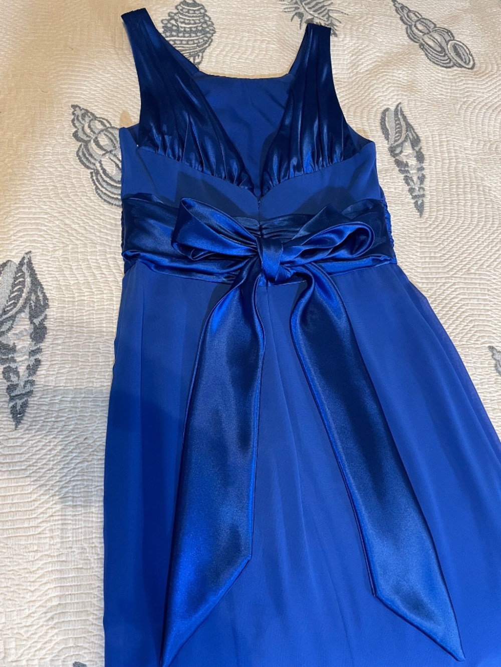 David's Bridal Blue Prom or Bridesmaid Dress - Picture 14 of 16